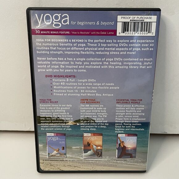 Body Wisdom Lot of 2 DVDs Yoga for Weight Loss and Yoga for Stress Relief - Picture 6 of 7